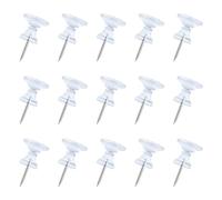 VAPKER Gaint Push Pins 100Pcs Large Clear Push Pin Standard Thumb Tacks Plastic Head Pins with Steel Point Tacks Marking Pins for Bulletin Board Cork Board