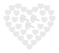 VAPKER Love Heart Push Pins 150Pcs White Thumb Tacks Drawing Pins Cute Plastic Pushpins Decorative Pins with Steel Point Map Tacks for Photos Wall