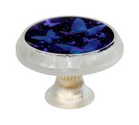 VAPOKF 4 PCS Cosmic Butterfly Cabinet Knobs with 2 Sizes Screws, 35mm Transparent Round Drawer Handles Cupboards Door Knobs for Kitchen and Dresser Drawers, Office, Bathroom Cabinet