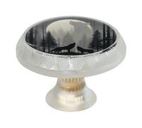 VAPOKF 4 Pcs Wolf Cabinet Knobs,35mm Round Transparent Dresser Drawer Knobs, Single Hole Cupboard Door Handles, Door Knob and Handles, for Cupboard, Home Decorating, Wardrobe