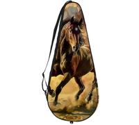 VAPOKF a Horse in The Desert Racket Bag for Tennis, Tennis Bat Cover Racket Case Paddle Bag, Holds up to 2