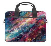 VAPOKF Abstract Flow Starry Sky Night Laptop Shoulder Messenger Bag Case Sleeve Suitable for 13.4 Inch to 14.5 Inch Laptops