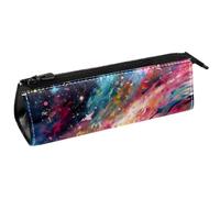 VAPOKF Abstract Flow Starry Sky Night Triangle Pen Bag Pencil Case, Student Stationery Pouch for School Office Supplies