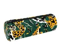 VAPOKF Abstract Leopard Snake Texture Pen Pencil Case Coin Purse Cosmetic Makeup Bag for Student Stationery School Office Storage