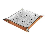 VAPOKF Abstract Little Devil Portable Folding Dice Rolling Tray, Microfiber Leather Dice Holder for Dice Games Like RPG, DND and Other Table Games