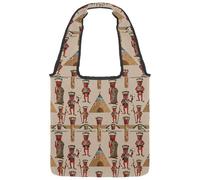VAPOKF African Ancient Culture Canvas Tote Bags, Women's Shoulder Handbags, Large Reusable Carry Bag Shoulder Bag for School Work Office Travel Shopping Casual