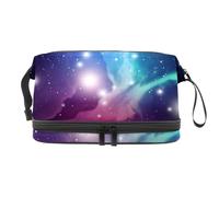VAPOKF Astrology Mystic Galaxy Outer Space Universe Cosmetic Bag for Women and Girls, Travel Toiletry Bag Makeup Handy Pouch Organizer Bag with Brush Compartment