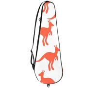 VAPOKF Badminton Racket Bag, Badminton Racquet Handbag Tennis Racket Case Paddle Bag for 2 Racquets, Australia Kangaroo Baby Silhouette