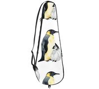 VAPOKF Badminton Racket Bag, Badminton Racquet Handbag Tennis Racket Case Paddle Bag for 2 Racquets, Emperor Penguin Mother and Little Baby
