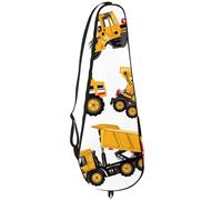 VAPOKF Badminton Racket Bag, Badminton Racquet Handbag Tennis Racket Case Paddle Bag for 2 Racquets, Road Roller Truck Crane Bulldozer