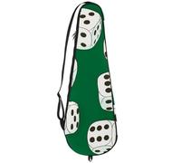 VAPOKF Badminton Racket Bag, Badminton Racquet Handbag Tennis Racket Case Paddle Bag for 2 Racquets, Six Sides Dices on Green