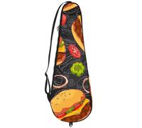 VAPOKF Badminton Racket Bag, Badminton Racquet Handbag Tennis Racket Case Paddle Bag for 2 Racquets, Tasty jJuicy Greasy Cheeseburger