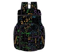 VAPOKF Basketball Backpack, Sport Bag with Ball and Shoe Compartment for Soccer Football Volleyball Swim Gym Travel, Math Geometrical Plots Equation Calculations