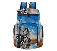 VAPOKF Basketball Backpack, Sport Bag with Ball and Shoe Compartment for Soccer Football Volleyball Swim Gym Travel, Zebras in The Wild