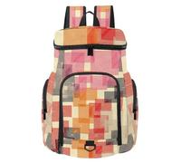 VAPOKF Basketball Backpack, Sport Bag with Ball and Shoe Compartment for Soccer Football Volleyball Swim Gym Travel, Geometrical Line Math Colorful
