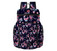 VAPOKF Basketball Backpack, Sport Bag with Ball and Shoe Compartment for Soccer Football Volleyball Swim Gym Travel, Fairy Birds Paisley Wings Tail Flowers Polka Dot Pattern