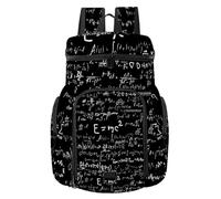 VAPOKF Basketball Backpack, Sport Bag with Ball and Shoe Compartment for Soccer Football Volleyball Swim Gym Travel, Scientific Equation Calculations Physics Mathematics Pattern