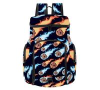 VAPOKF Basketball Backpack, Sport Bag with Ball and Shoe Compartment for Soccer Football Volleyball Swim Gym Travel, Meteor Rain Space Meteorite Fire Pattern