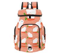 VAPOKF Basketball Backpack, Sport Bag with Ball and Shoe Compartment for Soccer Football Volleyball Swim Gym Travel, Mini French Lop Rabbit