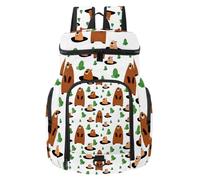 VAPOKF Basketball Backpack, Sport Bag with Ball and Shoe Compartment for Soccer Football Volleyball Swim Gym Travel, Cute Cartoon Beaver