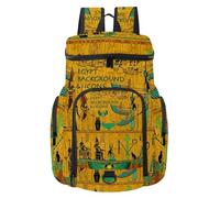 VAPOKF Basketball Backpack, Sport Bag with Ball and Shoe Compartment for Soccer Football Volleyball Swim Gym Travel, Egyptian Gods Pharaoh Pattern