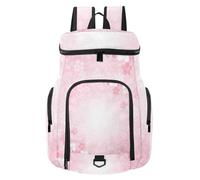 VAPOKF Basketball Backpack, Sport Bag with Ball and Shoe Compartment for Soccer Football Volleyball Swim Gym Travel, Cherry Japanese Cherry Blossoms Pink Flowers Pattern