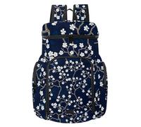VAPOKF Basketball Backpack, Sport Bag with Ball and Shoe Compartment for Soccer Football Volleyball Swim Gym Travel, Cherry Blossoms Branches Pattern