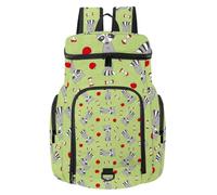 VAPOKF Basketball Backpack, Sport Bag with Ball and Shoe Compartment for Soccer Football Volleyball Swim Gym Travel, Cute Animal Racoons Apples Pattern