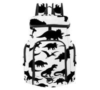 VAPOKF Basketball Backpack, Sport Bag with Ball and Shoe Compartment for Soccer Football Volleyball Swim Gym Travel, Dinosaurs and Jurassic Dino Monsters Silhouette