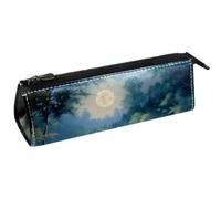 VAPOKF Beautiful Scenery Under the Moon Triangle Pen Bag Pencil Case, Student Stationery Pouch for School Office Supplies