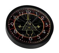 VAPOKF Bill Cipher Wheel Zodiac Non-Ticking Wall Clocks, Battery Operated Silent Wall Clock for Bedroom Living Kitchen Office Home Art Decor