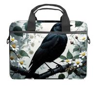 VAPOKF Black Bird Laptop Shoulder Messenger Bag Case Sleeve Suitable for 13.4 Inch to 14.5 Inch Laptops