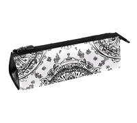 VAPOKF Black Manda Pen Bag Stationery Pouch Pencil Bag Cosmetic Pouch Bag Compact Zipper Bag