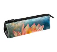 VAPOKF Blossoming Lotus Pen Bag Stationery Pouch Pencil Bag Cosmetic Pouch Bag Compact Zipper Bag