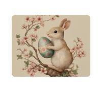 VAPOKF Bunny Cherry Blossom Mouse Pad | Desk Mat/Gaming Rectangle Mouse Pad | Improved Precision and Speed | Rubber Base for Stable Grip on Smooth Surfaces | Table pad