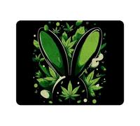 VAPOKF Bunny Ears Mouse Mat Office Rectangle Mousepad 28 x 22 cm, Non-Slip Rubber Base, Wear-Resistant, Washable, Smooth to Use, Scratch Free, Durable