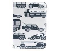 VAPOKF Bus Car Motorbike Taxi Passport Holder Travel Wallet Leather Card Case Cover, 11.5x16.5cm