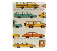 VAPOKF Bus Taxi and Car Passport Holder Travel Wallet Leather Card Case Cover, 11.5x16.5cm