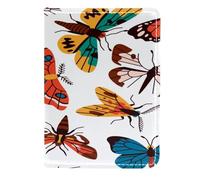 VAPOKF Butterflies and Moths Insect Passport Holder Travel Wallet Leather Card Case Cover, 11.5x16.5cm