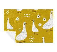 VAPOKF Cartoon Gooses on Meadow Prints Soft Warm Cozy Blanket Throw for Bed Couch Sofa Picnic Camping Beach, 150 * 200cm