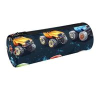 VAPOKF Cartoon Monster Truck Cars Pen Pencil Case Coin Purse Cosmetic Makeup Bag for Student Stationery School Office Storage