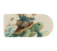 VAPOKF Cat Turtle Mouse Pad for Desk - Gaming Mouse Pad with Non-Slip Base Stitched Edges, Desk Mat for Keyboard and Mouse, 74×35 cm