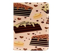 VAPOKF Chocolate Brownies and Muffins Passport Holder Travel Wallet Leather Card Case Cover, 11.5x16.5cm