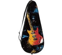 VAPOKF Color Guitars Racket Bag for Tennis, Tennis Bat Cover Racket Case Paddle Bag, Holds up to 2 Racquets