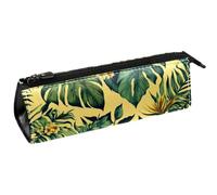 VAPOKF Colored Leaves Triangle Pen Bag Pencil Case, Student Stationery Pouch for School Office Supplies