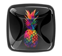VAPOKF Colorful Pineapple Cabinet Knobs, Premium Door Drawer Knobs, 30mm Square Cupboard Handles with Screws, for Kitchen Bedroom Furniture - Pack of 4