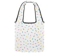 VAPOKF Colorful Soft Color Memphis Style Pattern Canvas Tote Bags, Women's Shoulder Handbags, Large Reusable Carry Bag Shoulder Bag for School Work Office Travel Shopping Casual