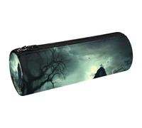 VAPOKF Creepy Graveyard Pen Pencil Case Coin Purse Cosmetic Makeup Bag for Student Stationery School Office Storage