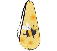 VAPOKF Cute Honey Bess Florals Racket Bag for Tennis, Tennis Bat Cover Racket Case Paddle Bag, Holds up to 2 Racquets