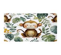 VAPOKF Cute Monkey Baby Kitchen Mat, Non Slip Washable Floor Rug, Absorbent Kitchen Mats Runner Rugs for Kitchen, Hallway, Laundry Room